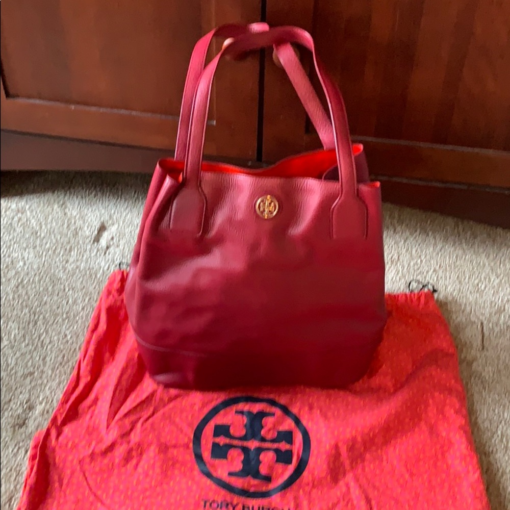 Tori Burch Red Shopper Tote